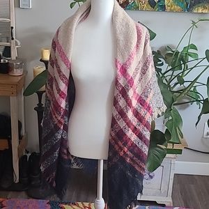 Scarf poncho skirt...small blanket wrap